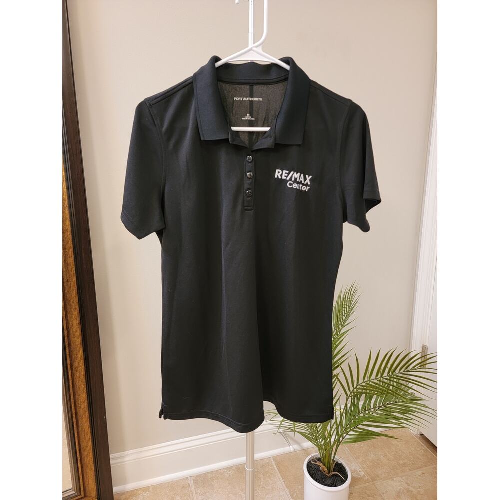 Remax Center Solid Black Logo Polo Tee